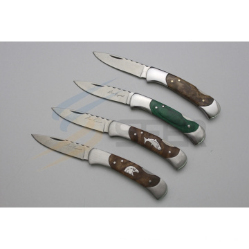 6.5 &quot;Деревянный ручный карманный нож с фигуркой для животных (SE-471)